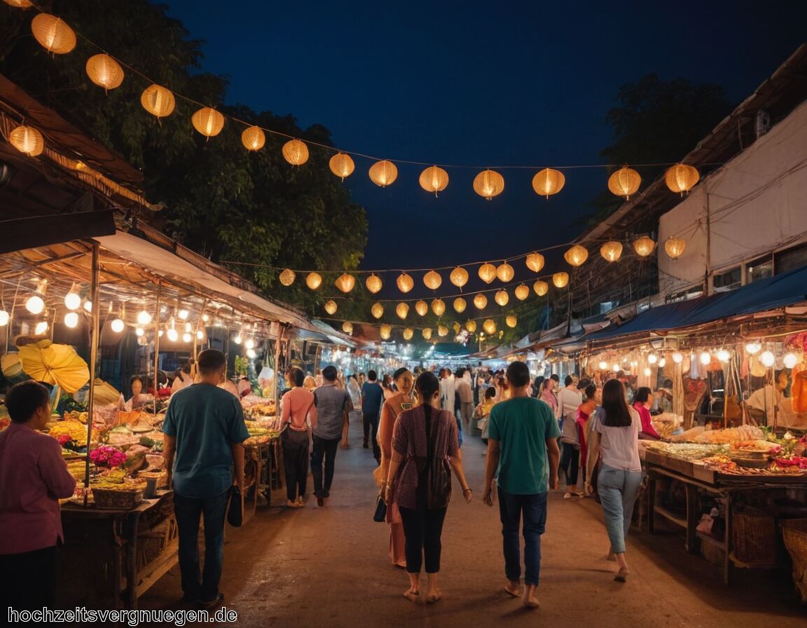 Abende auf dem Nachtmarkt verbringen - Flitterwochen Chiang Mai » Kultur und Natur harmonisch vereint  