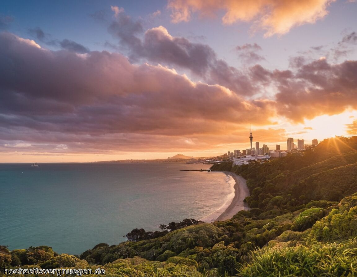 Wunderschöne Strände rund um Auckland   - Flitterwochen Auckland » Natur und Stadt harmonisch vereint  
