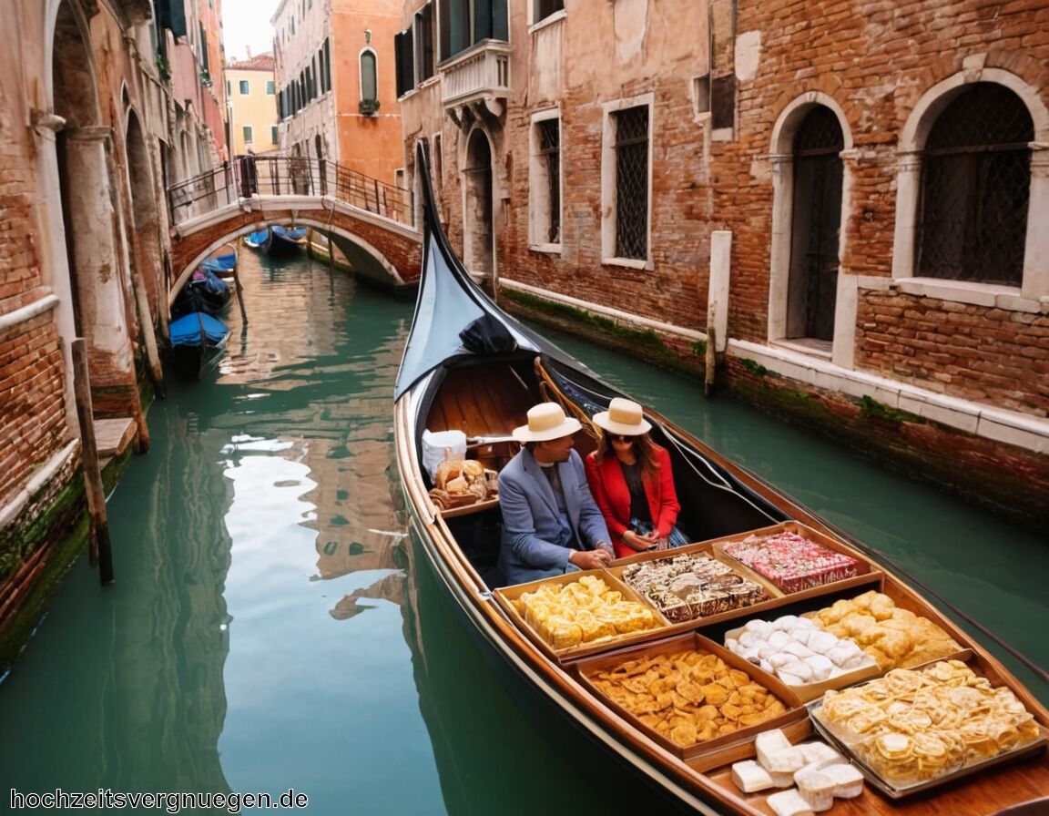 Lokale Snacks und Getränke an Bord - Flitterwochen Venedig » Gondelfahrten durch die Kanäle