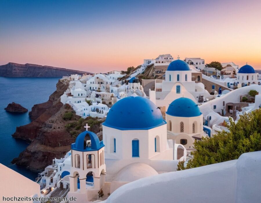 Flitterwochen Santorin » Träume in Weiß und Blau